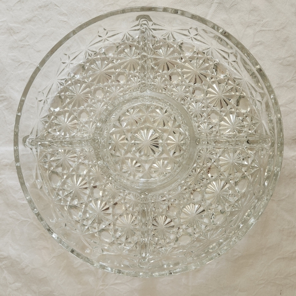 Vintage crystal nut dish